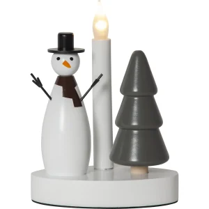 Star Trading - Adventsljusstake Christmas Joy - Vit - 21cm